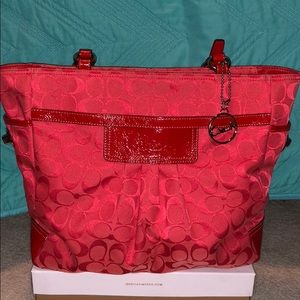 Red coach purse